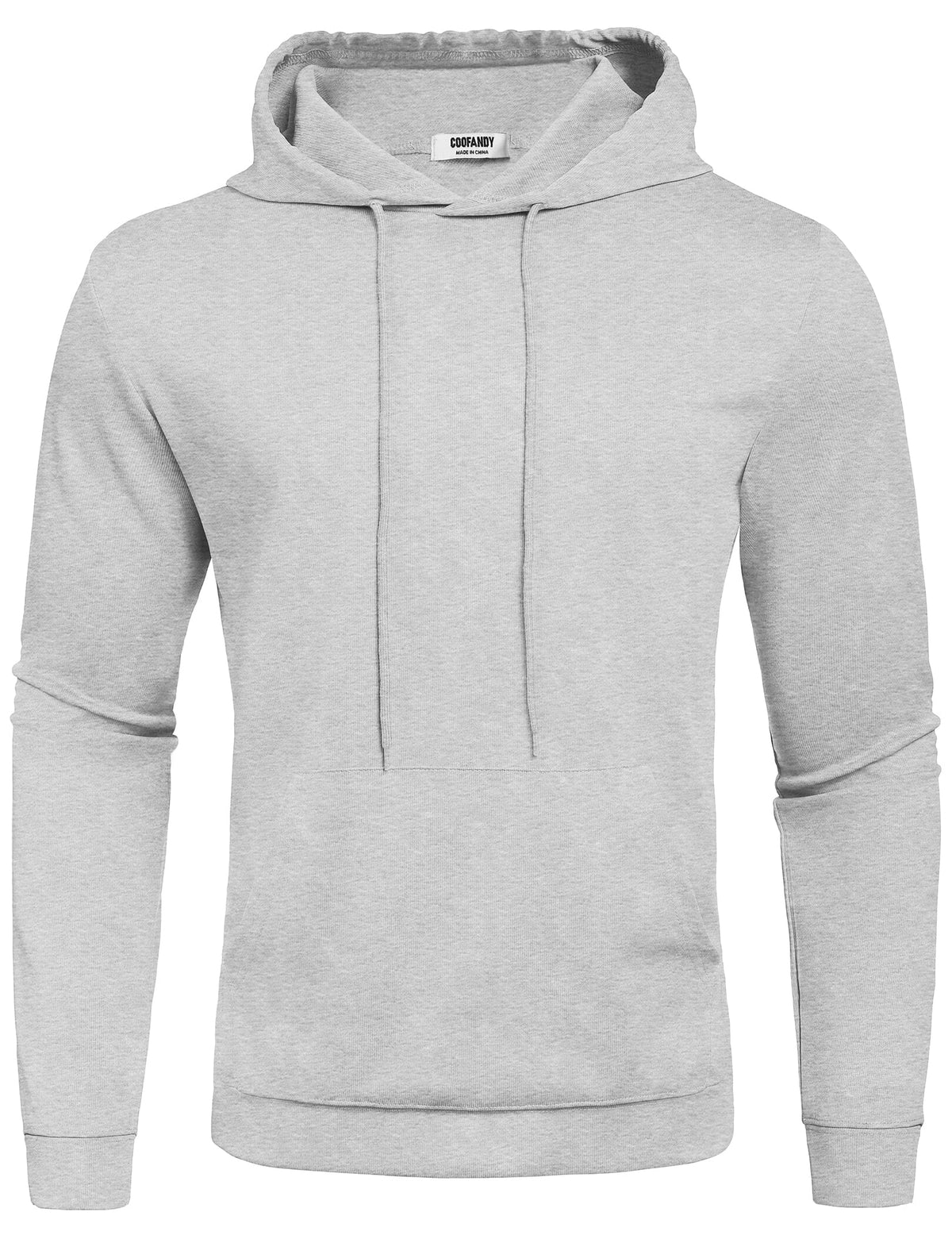 Men's Relaxed-Fit Casual Hoodie – Light Gray
