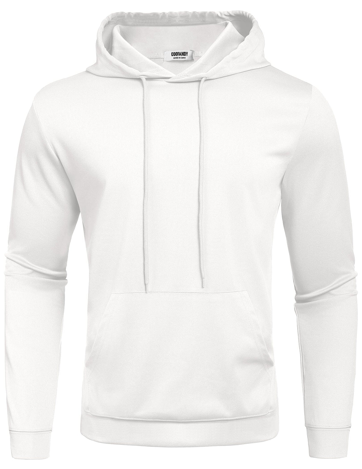 Men's Relaxed-Fit Casual Hoodie – White