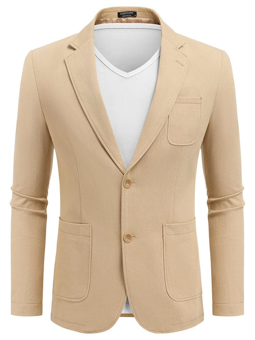 Men's Cotton Casual Blazer – Khaki
