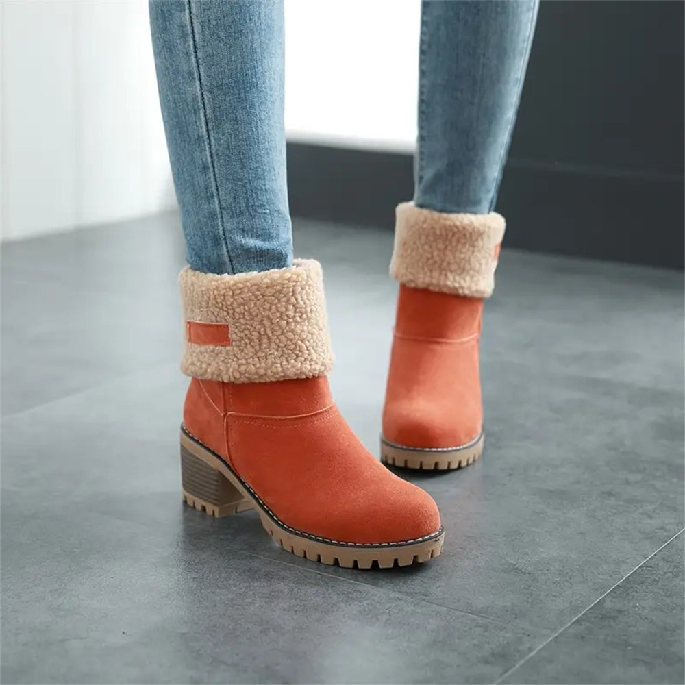 Aisling | Boots for Women | Faux Shearling Cuff Ankle Style