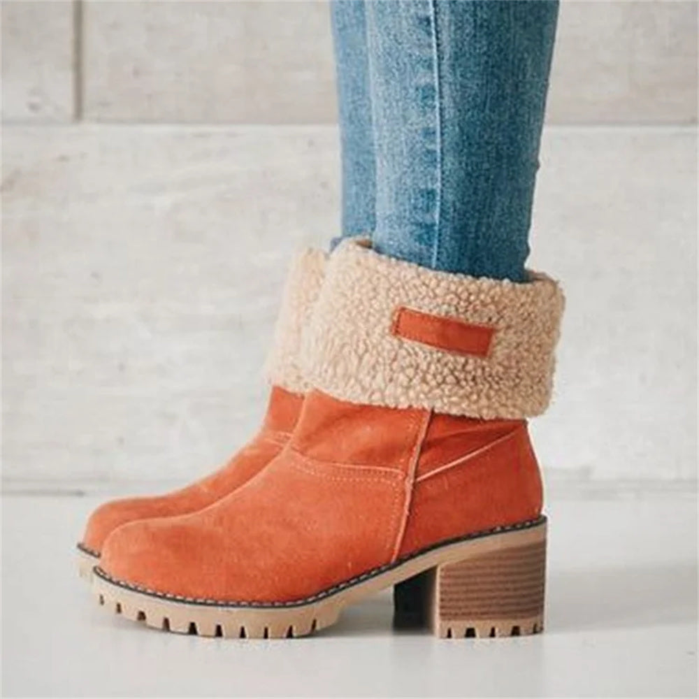Aisling | Boots for Women | Faux Shearling Cuff Ankle Style