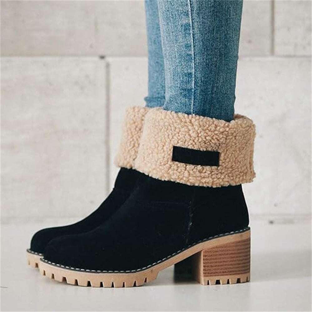 Aisling | Boots for Women | Faux Shearling Cuff Ankle Style