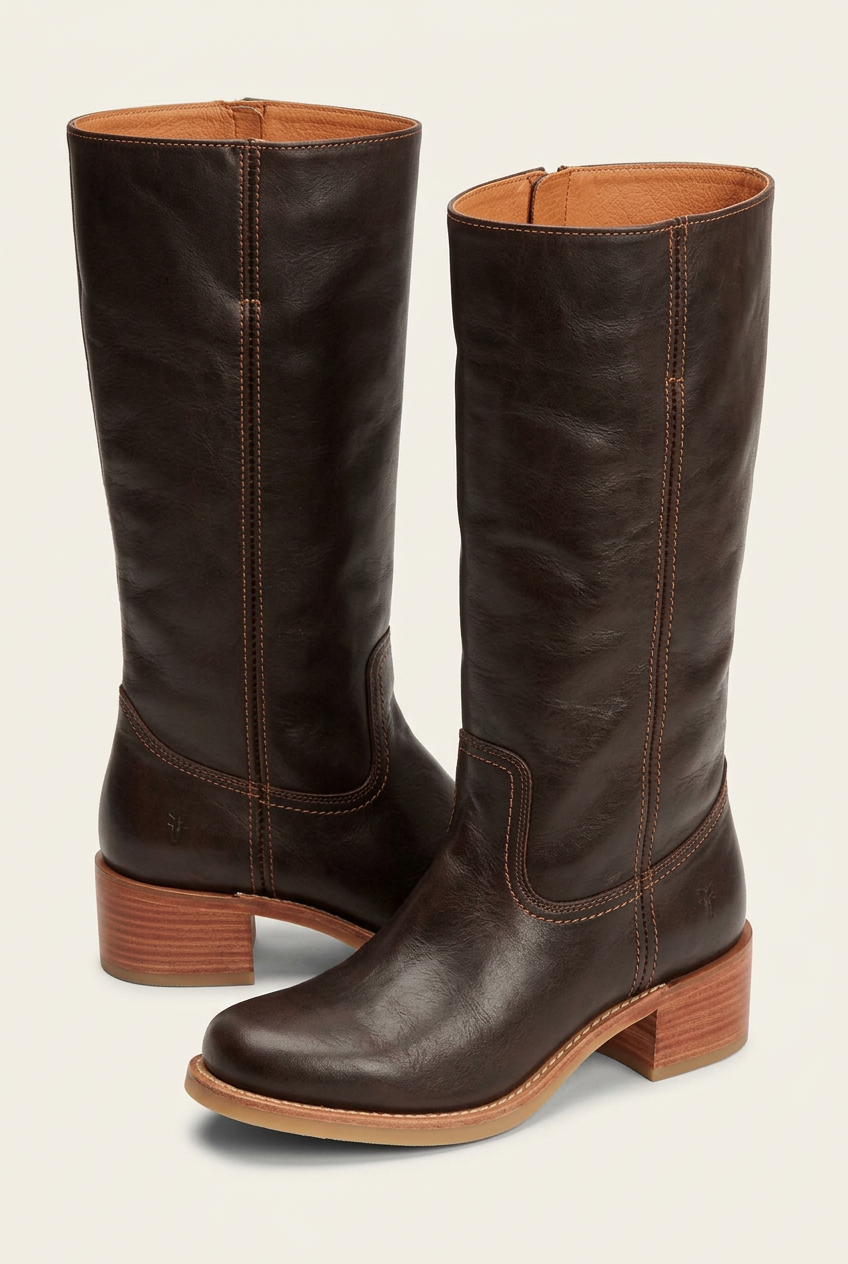 Eloise | Boots For Women | Mid Calf Block Heel With Closed Toe
