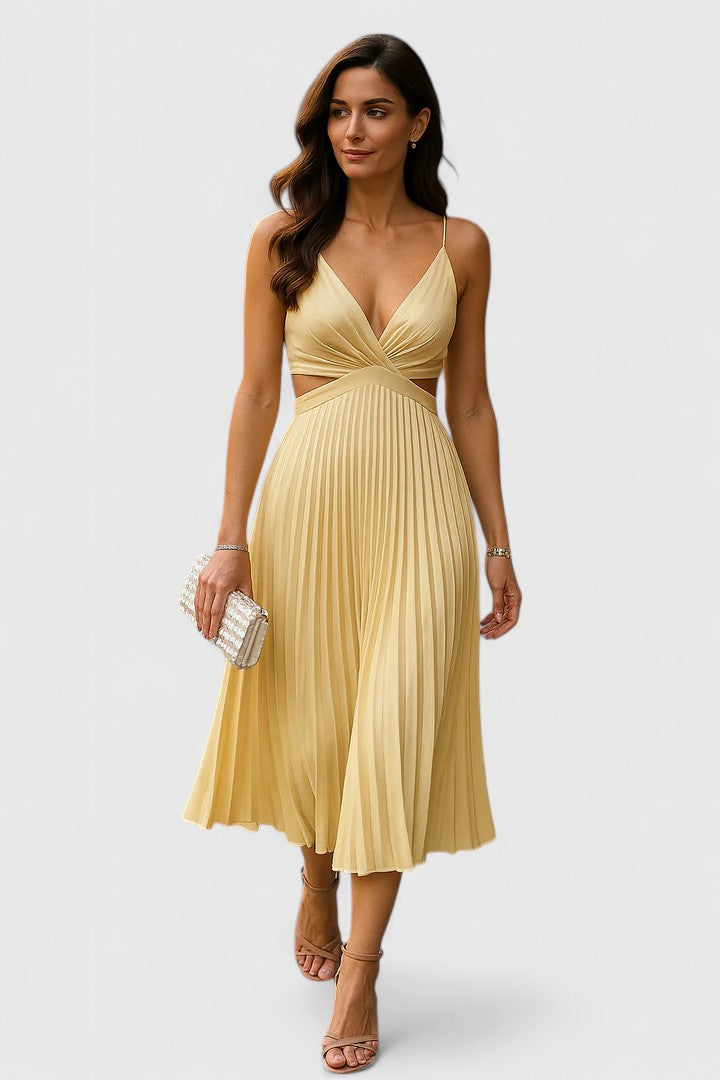 Salma | Women's Wedding Guest Dress | Sleeveless Pleated