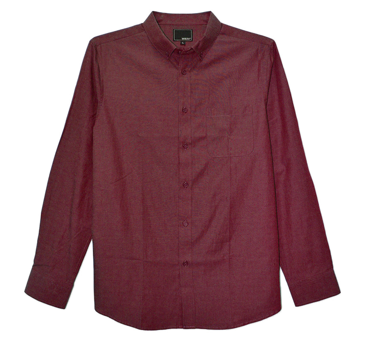 Men's Cotton Blend Classic Long Sleeve Top – Burgundy