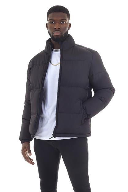 Men's Padded Quilted Jacket – Black