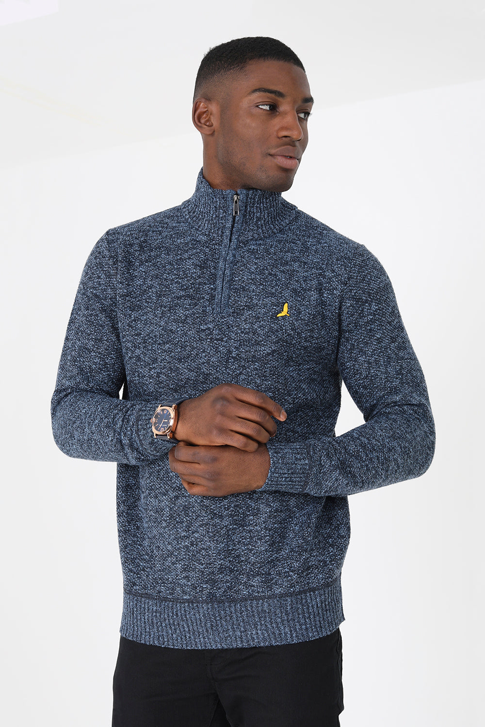 Men's Knit Quarter-Zip Sweater