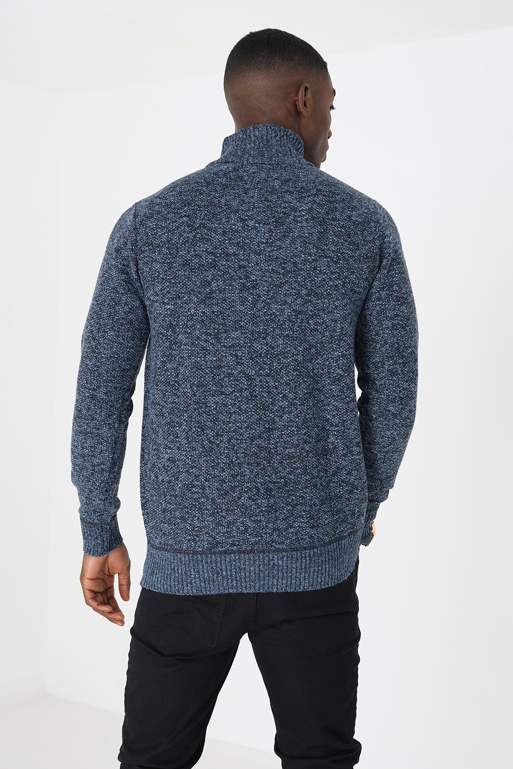 Men's Knit Quarter-Zip Sweater – detail