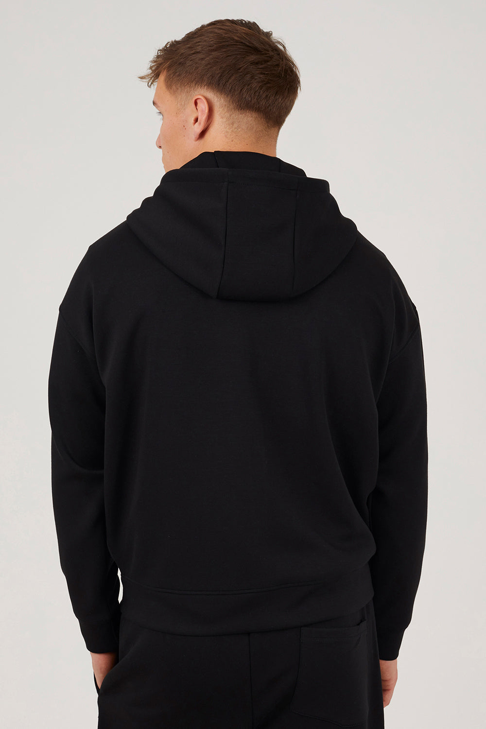 Men's Relaxed-Fit Zip-Through Hoodie – detail