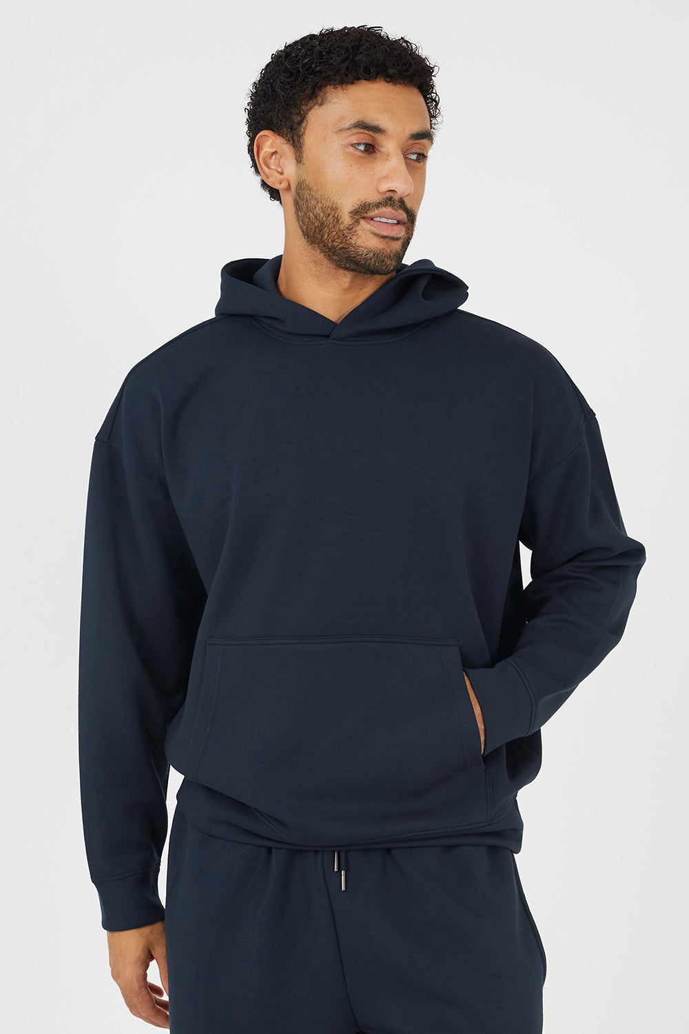 Men's Relaxed-Fit Hoodie – Navy