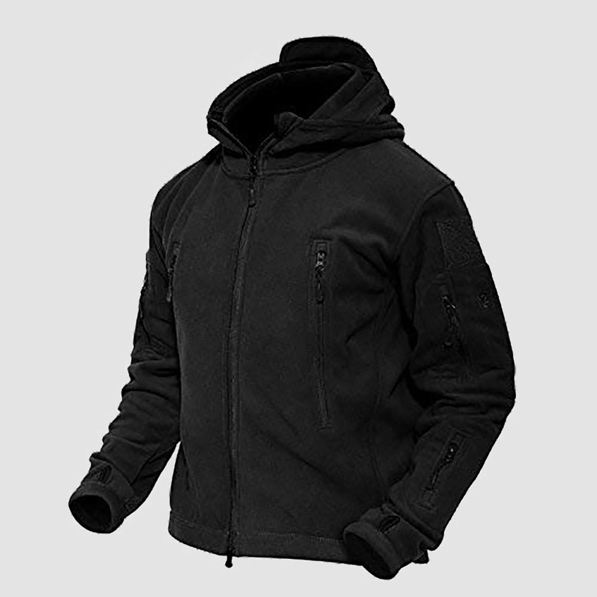 Men's Fleece Hooded Thermal Fleece Jacket – Black
