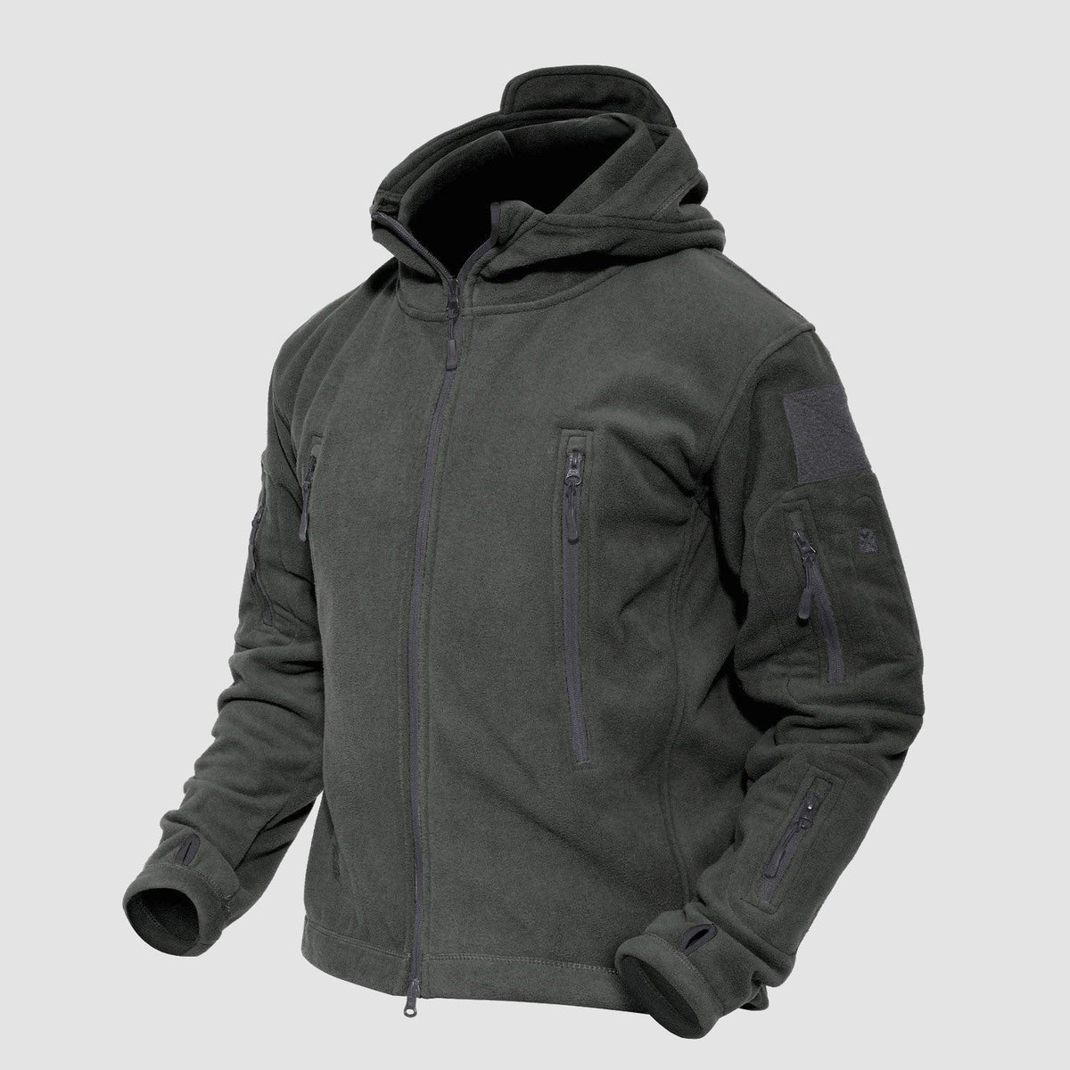 Men's Fleece Hooded Thermal Fleece Jacket – Dark Gray