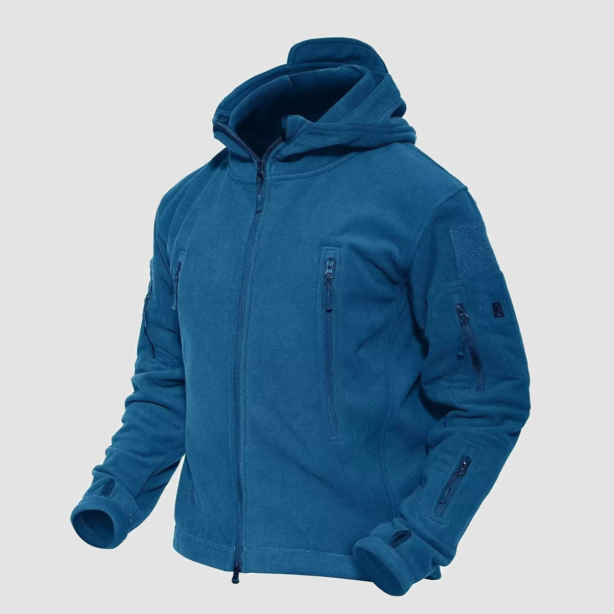 Men's Fleece Hooded Thermal Fleece Jacket – Blue Green