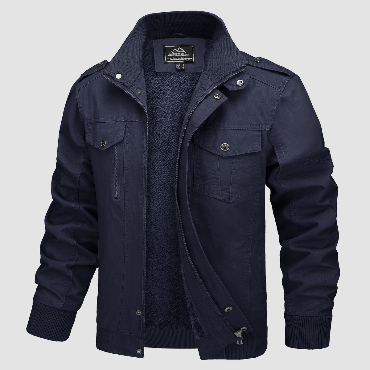 Men's Zip-Up Lightweight Bomber Jacket – Navy