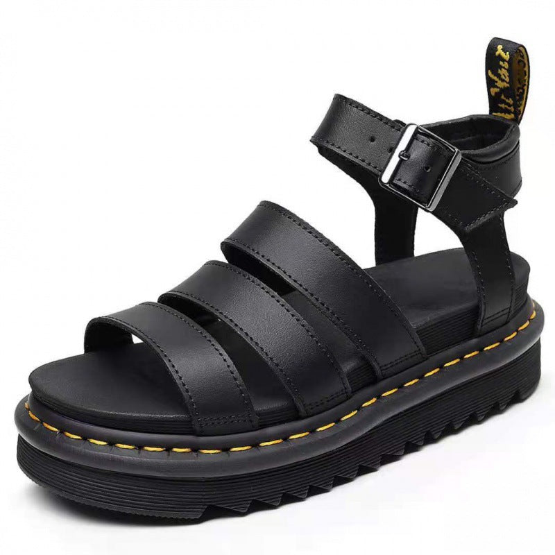 Sandals For Women | Triple Strap Platform Ankle Buckle