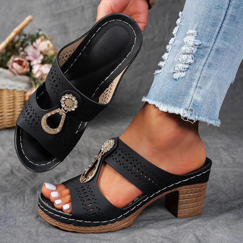 Anya | Sandals For Women | Cutout Strap Wedge Shoes