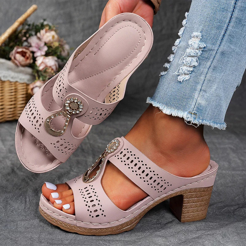 Sandals For Women | Cutout Strap Wedge Shoes