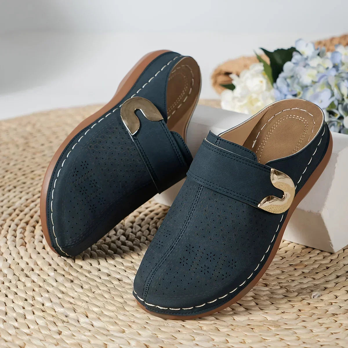 Women's Wedge Sandals | Perforated Slip-On