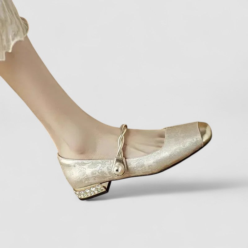 Ivy | Mary Jane Shoes for Women | Metallic Accents