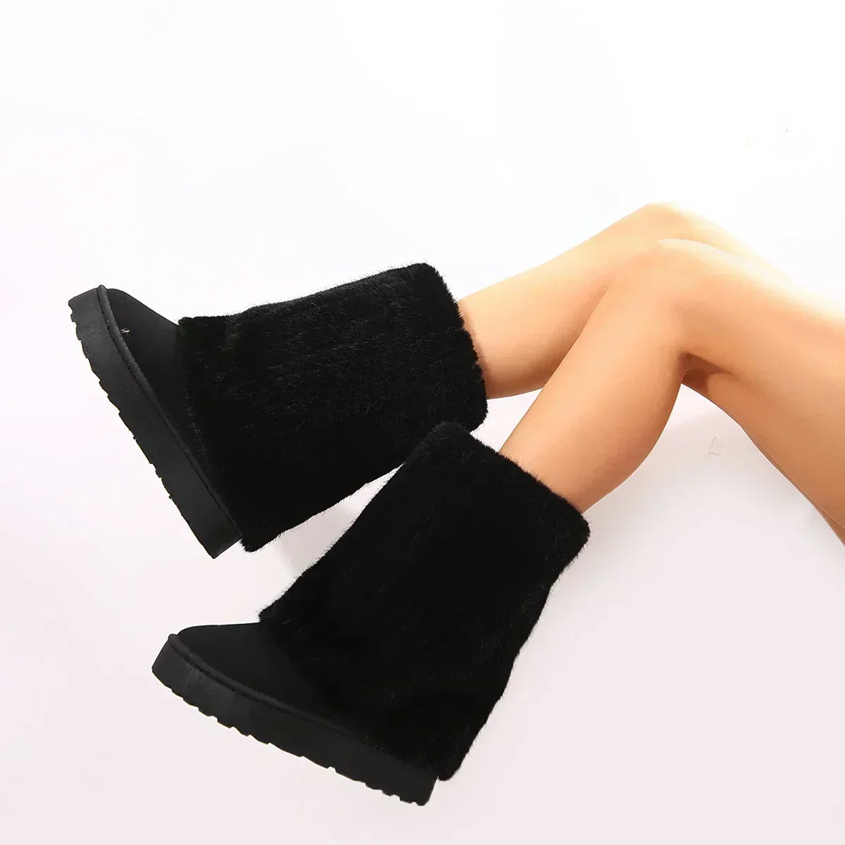 Tina | Boots For Women | Tall Plush-Look Shaft Design