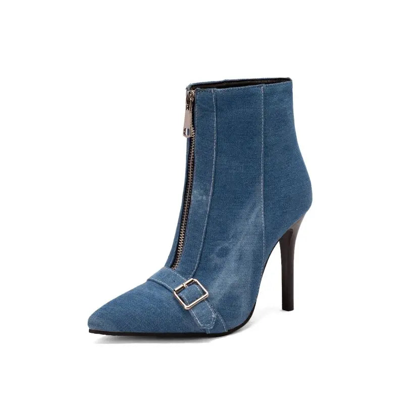Bronwen | Boots For Women | Pointed Toe Ankle Stiletto Heel