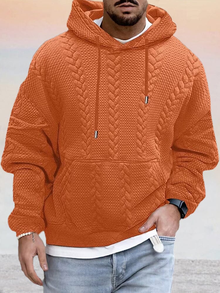 Men's Cotton Blend Relaxed-Fit Hoodie – Orange