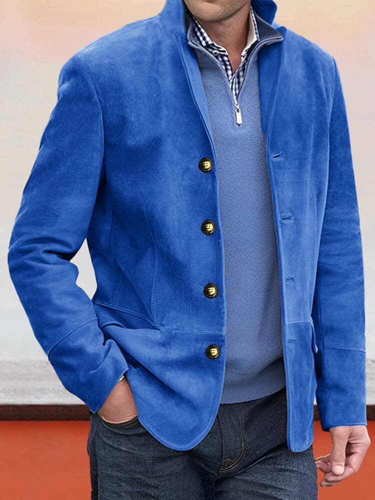 Men's Faux Suede Casual Jacket – detail