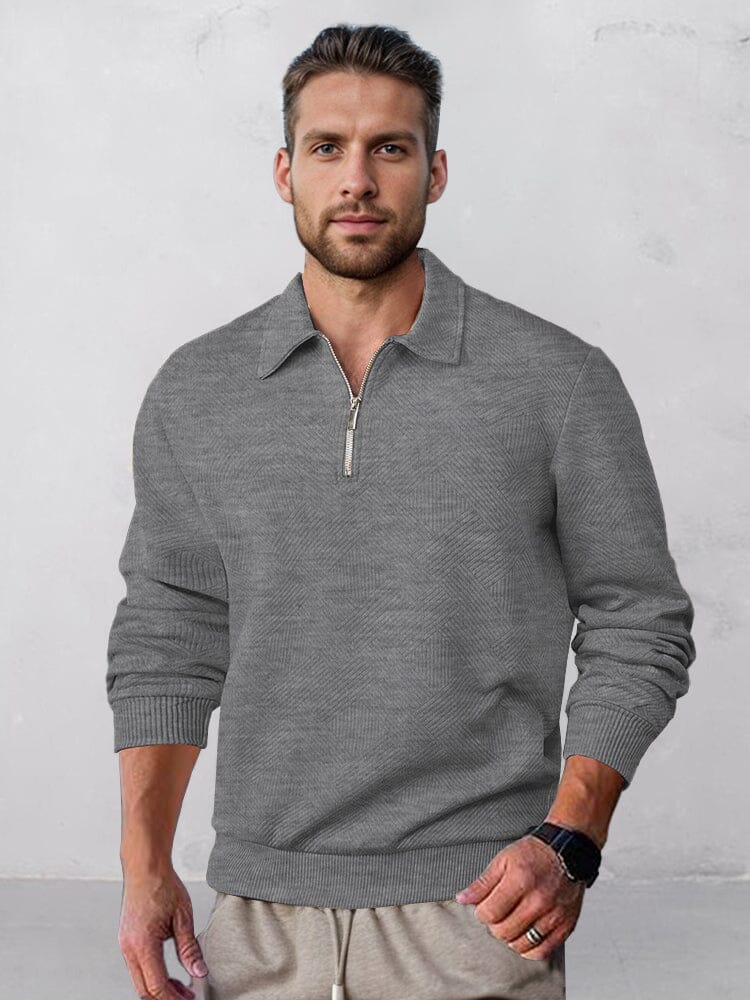 Men's Diamond-Quilted Casual Shirt – Gray