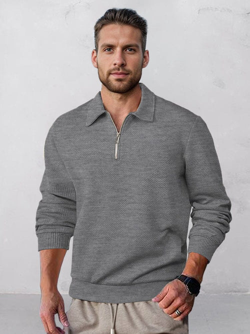Men's Diamond-Quilted Casual Shirt – Gray
