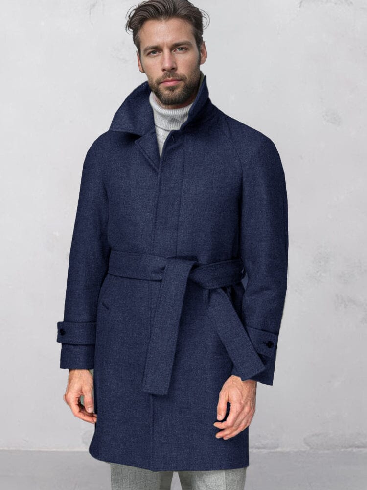 Men's Tweed Elegant Coat – Blue