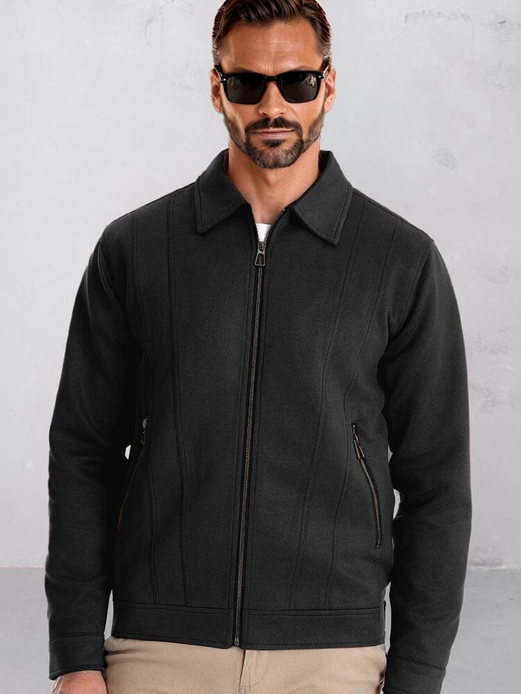 Men's Faux Suede Vintage Jacket – detail