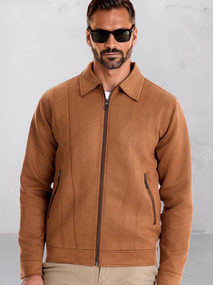 Men's Faux Suede Vintage Jacket – detail