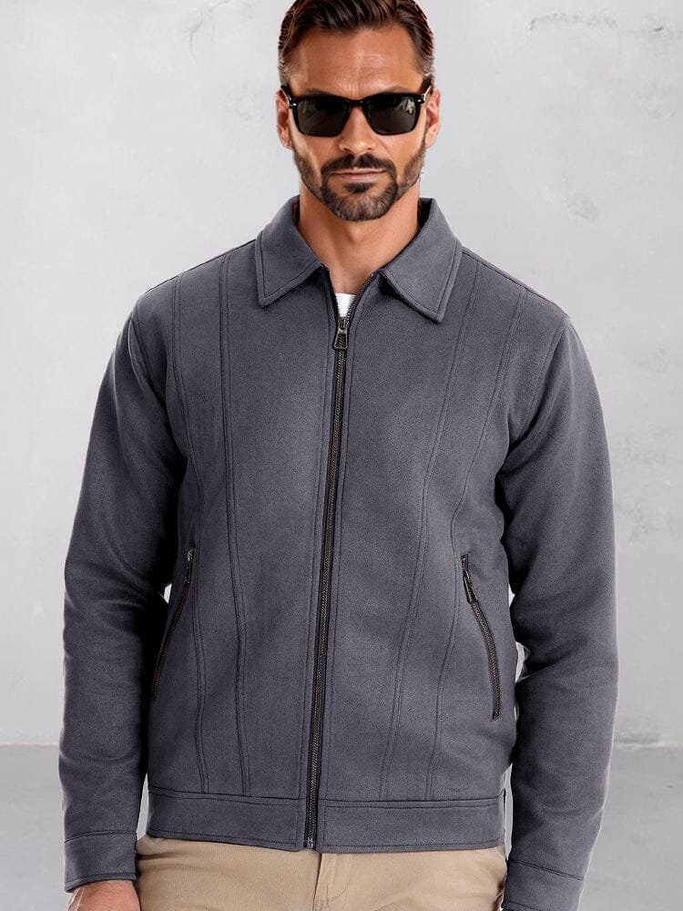 Men's Faux Suede Vintage Jacket – detail