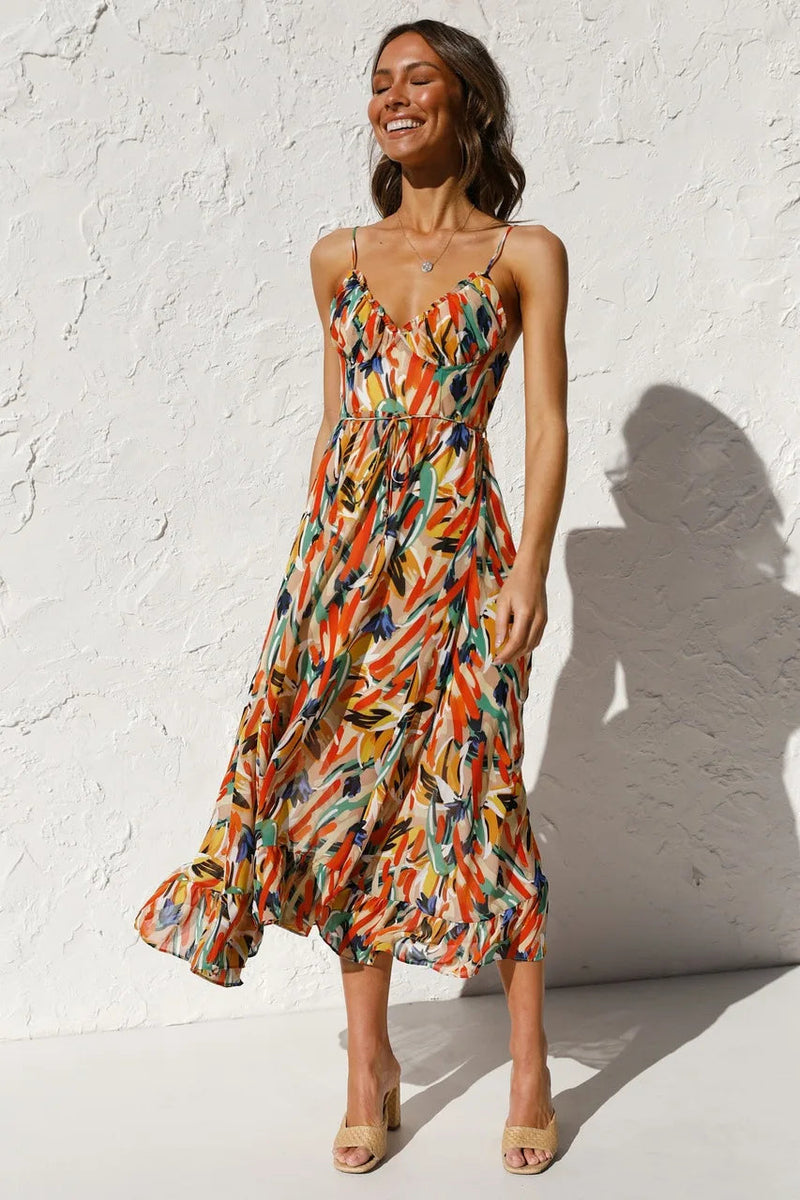 Antonia | Women's Dress | Adjustable-style Shoulder Straps Midi