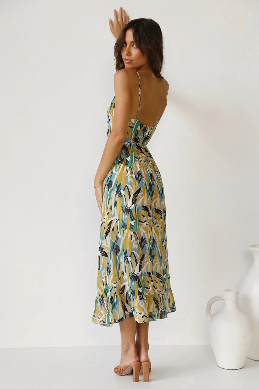 Women's Dress | Adjustable-style Shoulder Straps Midi