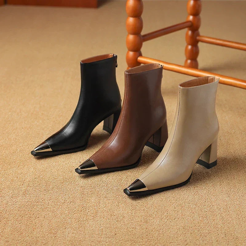 Lulu | Boots For Women | Pointed Toe Block Heel Style