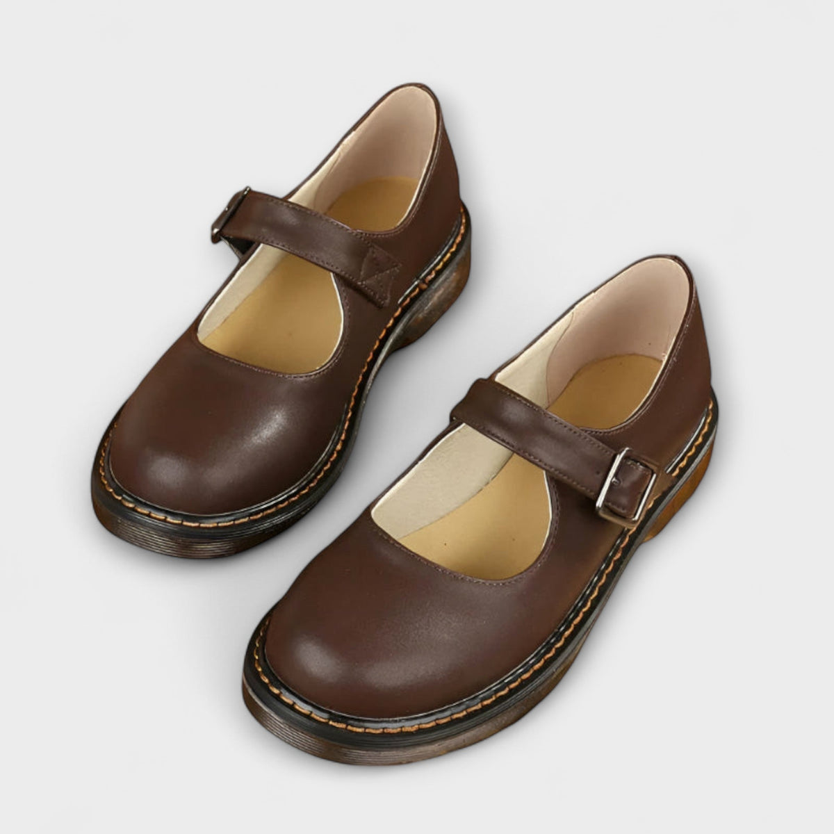 Mary Jane Shoes For Women | Buckle Strap Rounded Toe