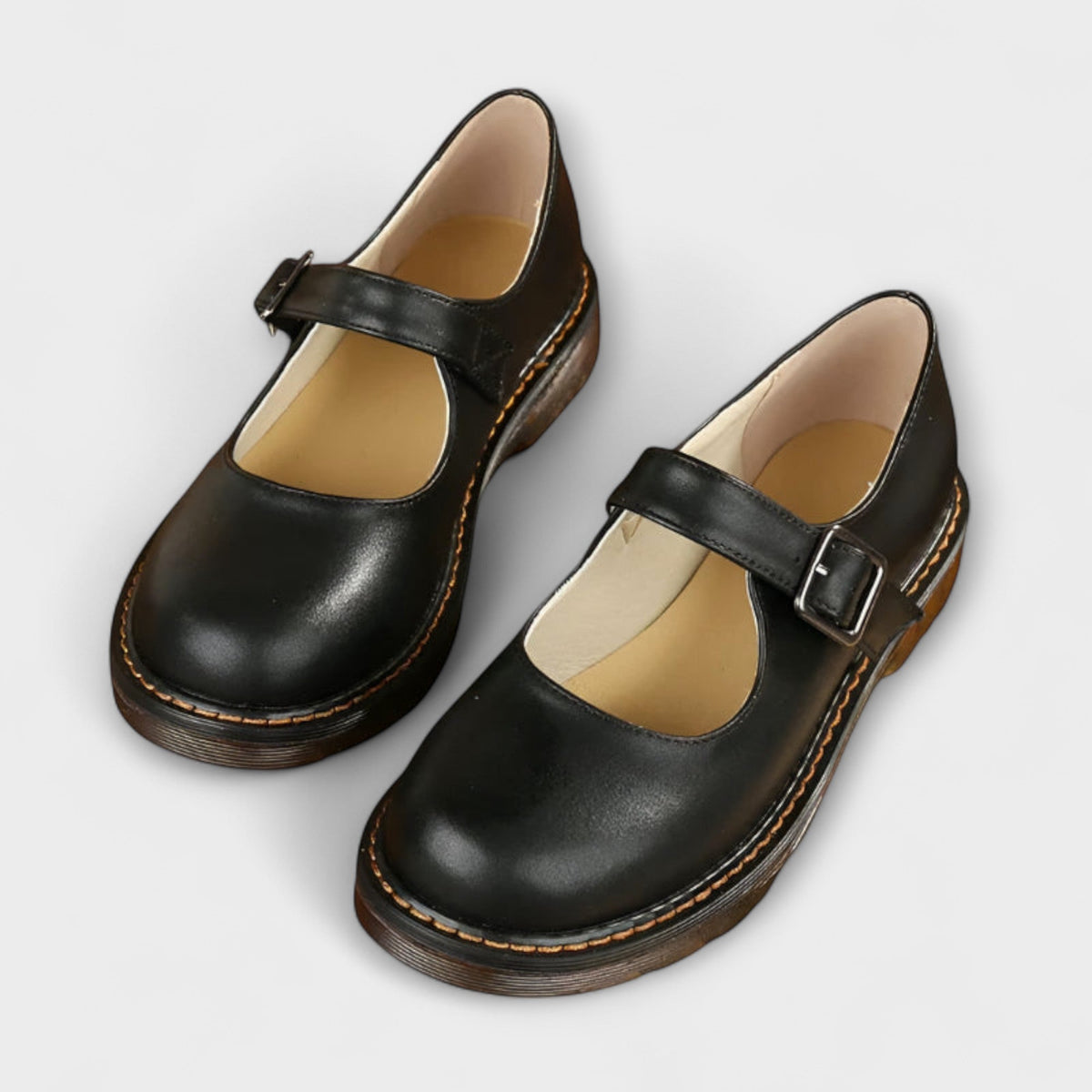 Mary Jane Shoes For Women | Buckle Strap Rounded Toe
