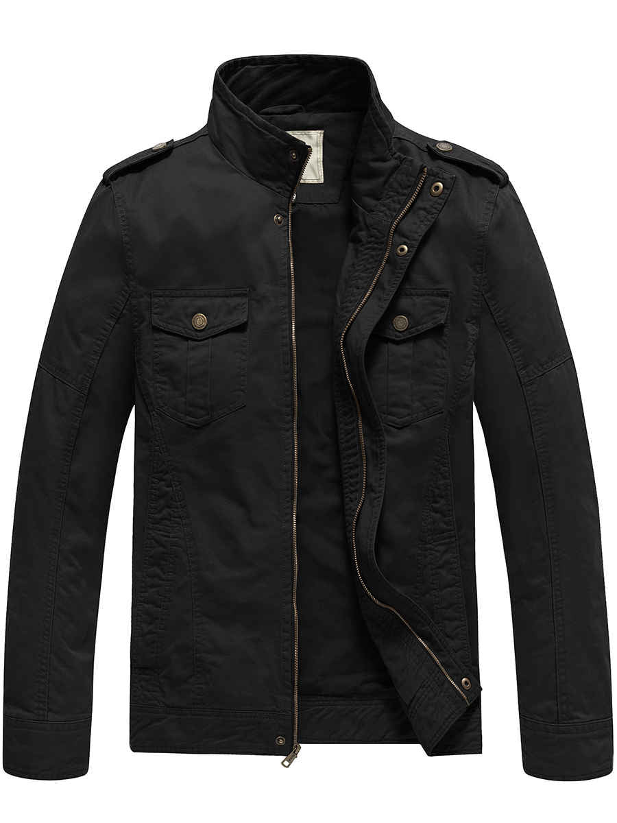 Men's Cotton Casual Jacket – Black