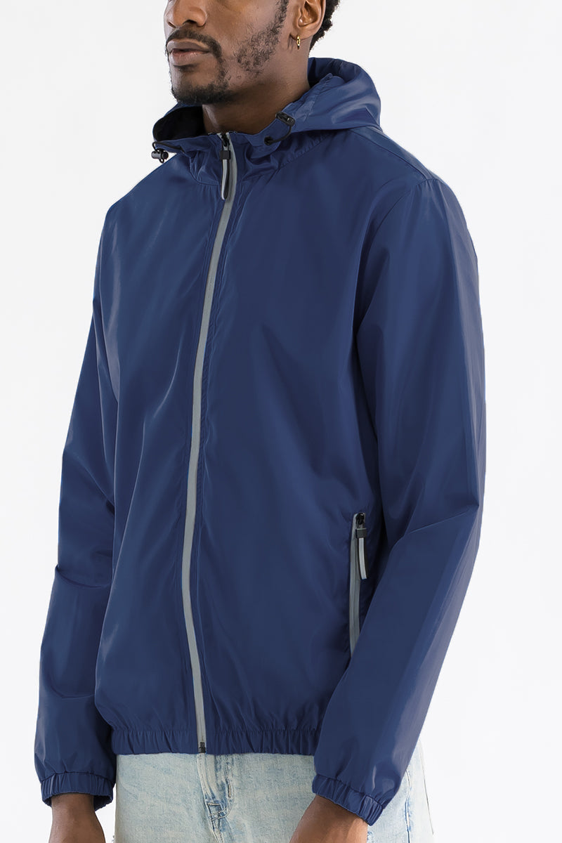 Men's Zip Windbreaker Jacket – Navy