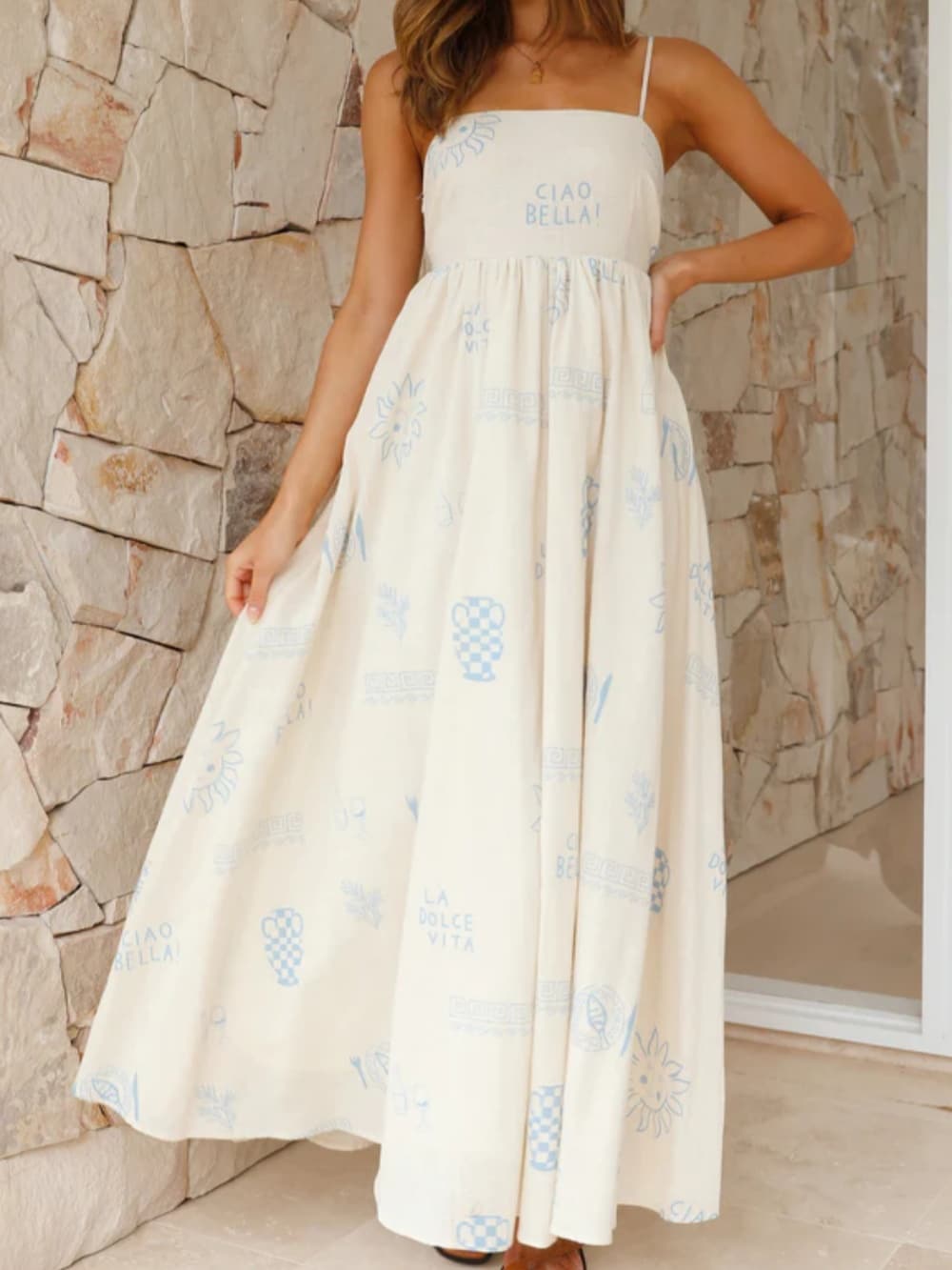 Cecily | Women's Maxi Sundress | Open Back