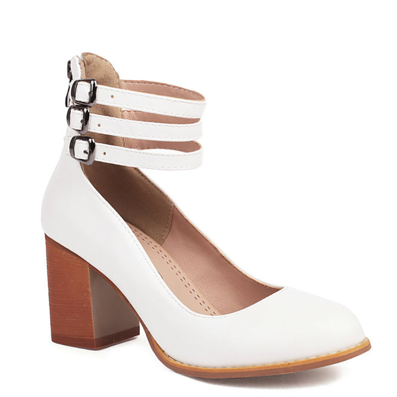 Noor | Heels For Women | Ankle Strap Block Heel