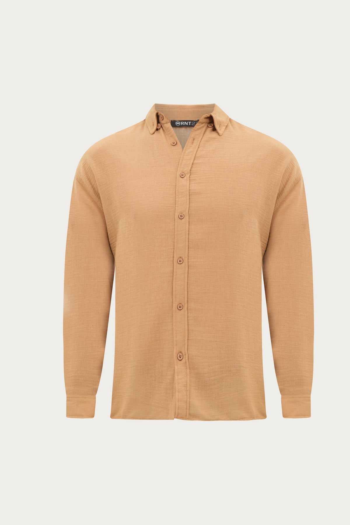 Men's Cotton Relaxed-Fit Shirt – Camel