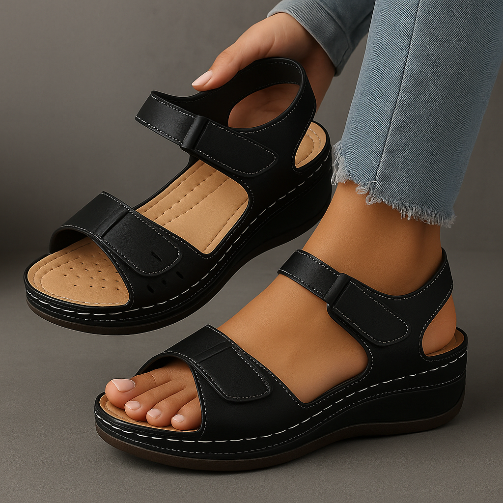 Violet | Sandals For Women | Open Toe Ankle Strap With Platform Sole