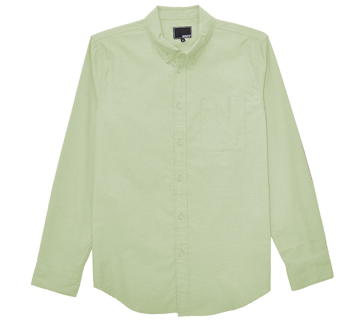 Men's Cotton Blend Classic Long Sleeve Top – Foam Green