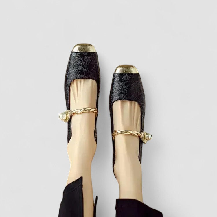Ivy | Mary Jane Shoes for Women | Metallic Accents