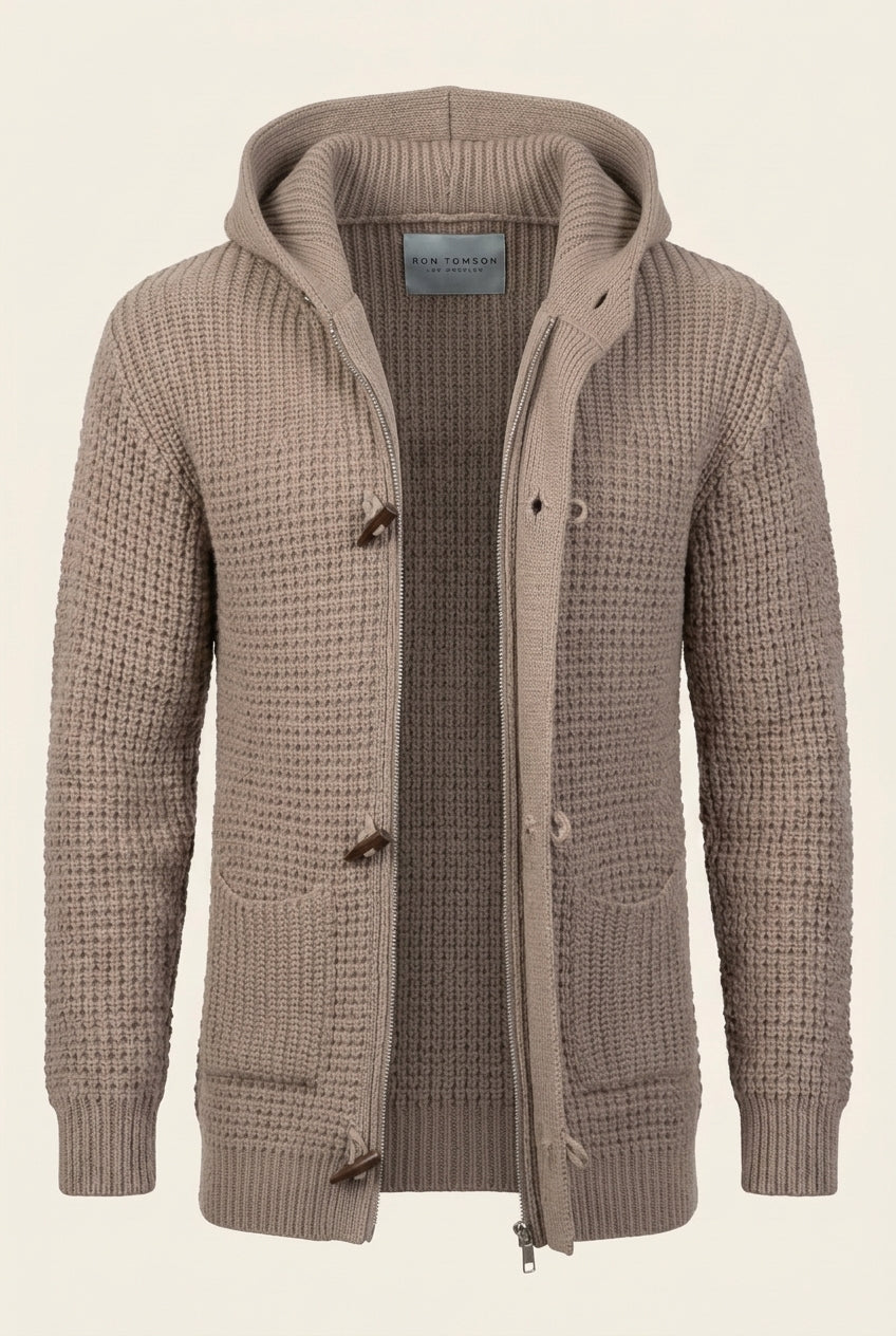 Men's Hooded Fitted Cardigan – detail