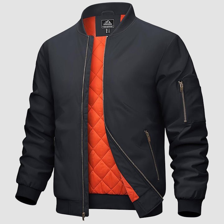 Men's Casual Zip-Up Bomber Jacket
