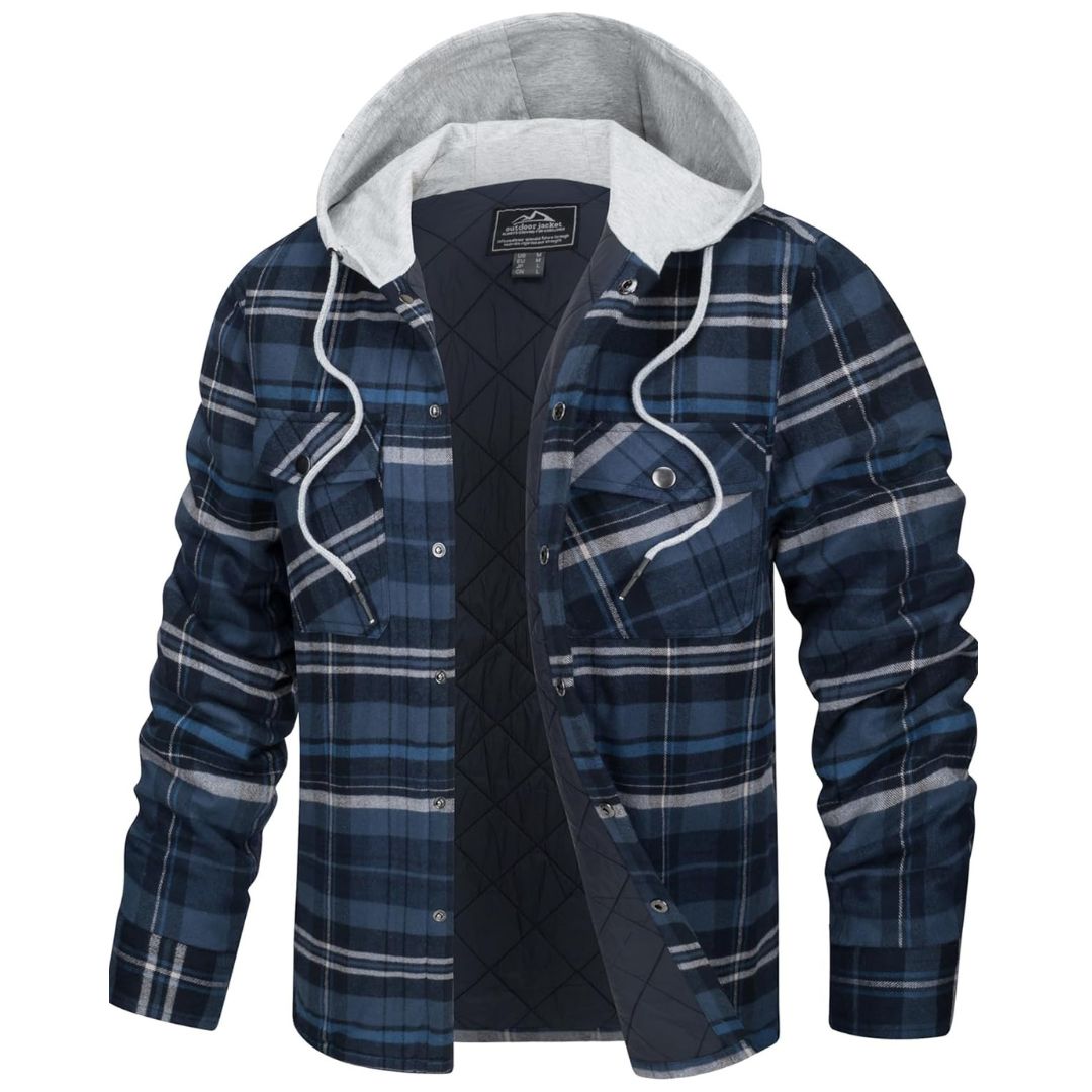 Men's Flannel Shirt with Hood