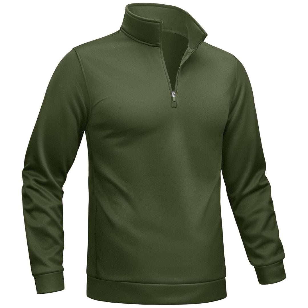 Men's Lightweight Quarter-Zip Sweater with Fleece Lining